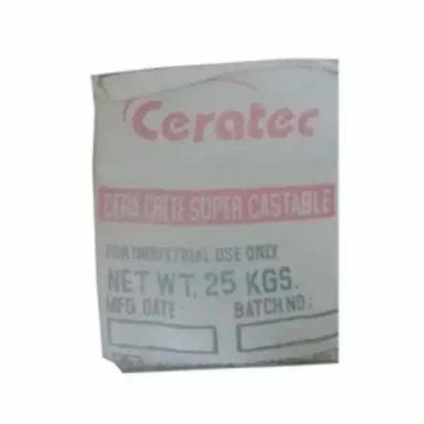 Castable cement mix ready for application